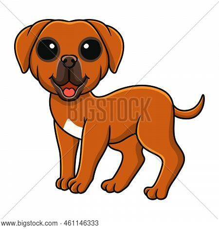 Vector Illustration Of Cute Tosa Inu Cartoon Posing