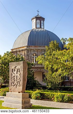 Ancient Khachkar On The Territory Of Etchmiadzin - The Main Monastery Of The Armenian Apostolic Chur