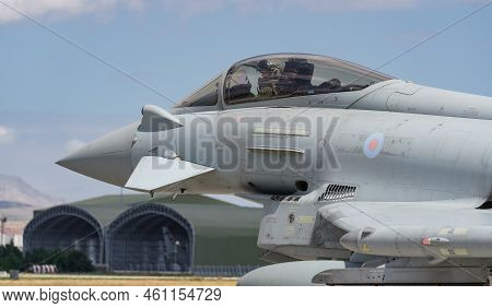 Konya, Turkiye - June 30, 2022: United Kingdom Royal Air Force Eurofighter Typhoon Fgr.4 (bs130/469)