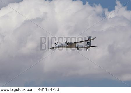 Konya, Turkiye - June 30, 2022: Baykar Technologies Bayraktar Akinci Ucav Tiha (pt-5) Fly At Konya A