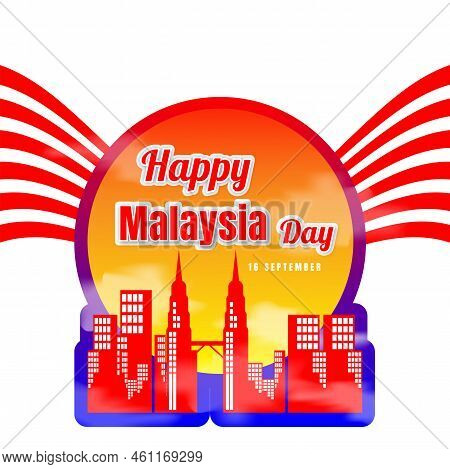 Happy Malaysia Day 16 September Poster Design Twin Building