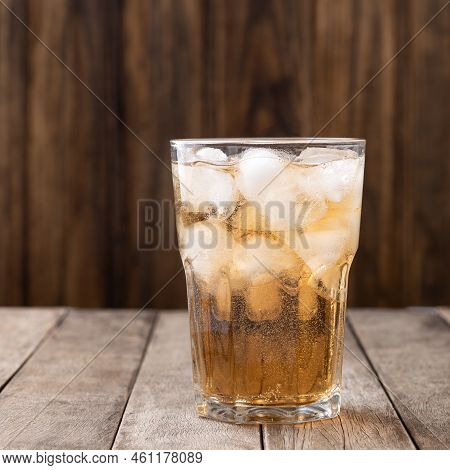 Guarana Soda, Typical Brazilian Soft Drink In A Cup With Ice.