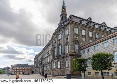 Copenhagen, Denmark - September 8, 2022. Christiansborg Palace In Copenhagen. Danish Parliament Folk