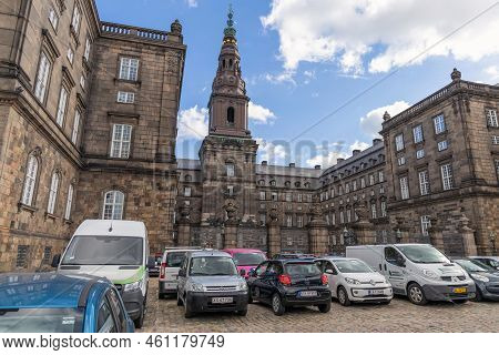 Copenhagen, Denmark - September 8, 2022. Christiansborg Palace In Copenhagen. Danish Parliament Folk