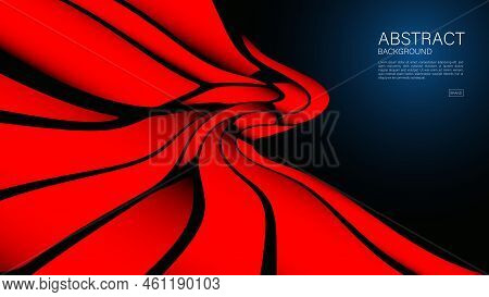 Red Abstract Wave Background, Wave Vector, Geometric Vector, Minimal Texture, Web Background, Red Co