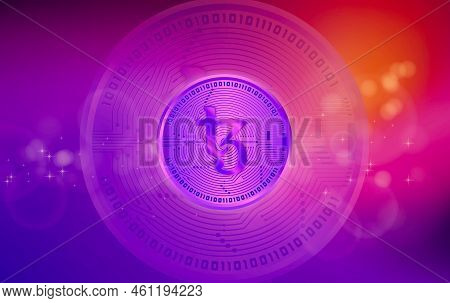 Tezos Virtual Currency Images. 3d Drawings. Coin Logo.
