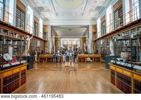 London, Uk - August 19, 2022: Exhibits Inside The Enlightenment Room At The Famous British Muesum In