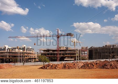 Brasilia, Brazil September 8, 2022 Construction Of New Apartment Buildings In The Northwest Of Brasi