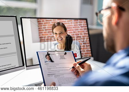 Virtual Job Interview Webcast Using Online Video Conference