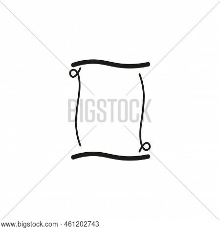 Papyrus Icon For Decorative Design. Old Paper. Vector Illustration. Stock Image.