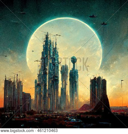 A Portrait Of A Alien City From Another World