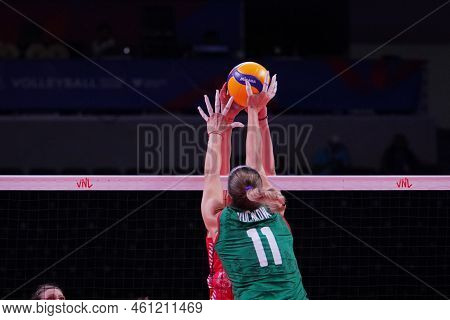 Ankara, Turkiye - June 03, 2022: Vuchkova Hristina Hristova In Action During Serbia Vs Bulgaria Vnl 