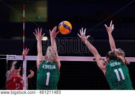 Ankara, Turkiye - June 03, 2022: Dimitrova Gergana And Vuchkova Hristina Hristova In Action During S
