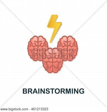Brainstorming Icon. 3d Illustration From Brain Procces Collection. Creative Brainstorming 3d Icon Fo