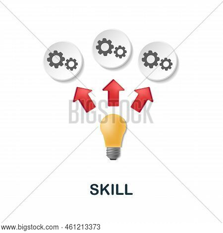 Skill Icon. 3d Illustration From Brain Procces Collection. Creative Skill 3d Icon For Web Design, Te
