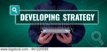 Conceptual Caption Developing Strategyorganizations Process Changes To Reach Objectives. Business Ap