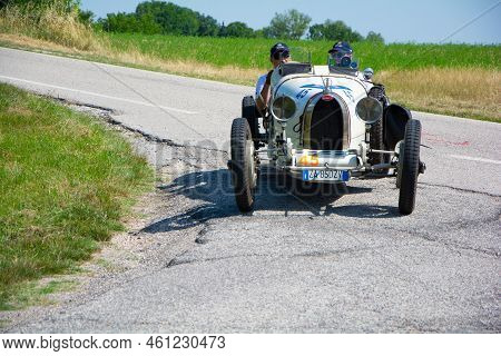 Lancia Lamba V Serie Casaro 1925 On An Old Racing Car In Rally Mille Miglia 2022 The Famous Italian