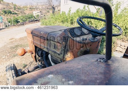 Photo Of A Rural Tractor Without A Cab