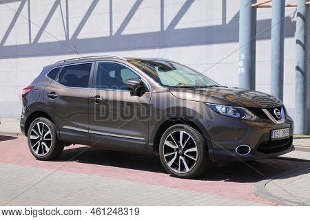 Kedzierzyn-kozle, Poland - May 11, 2021: Crossover Car Nissan Qashqai Parked In Poland. Poland Has 3