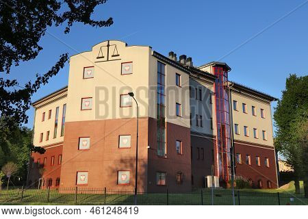 Rybnik, Poland - May 11, 2021: District Court (sad Okregowy) In Rybnik, Poland. Rybnik Is An Importa