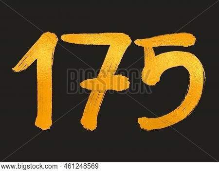 175 Number Logo Vector Illustration, 175 Years Anniversary Celebration Vector Template, 175th Birthd