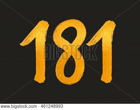 181 Number Logo Vector Illustration, 181 Years Anniversary Celebration Vector Template, 181th Birthd