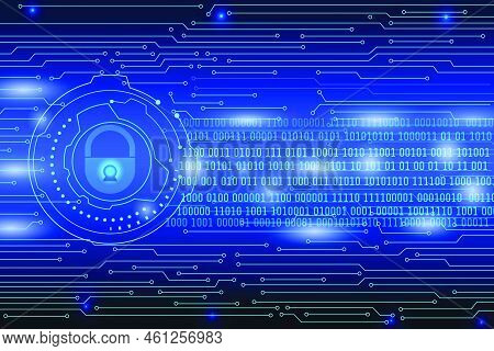 Abstract Technology Binary Numeral System Security Concept Vector Background