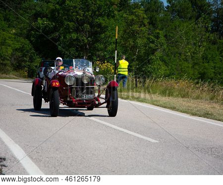 Alfa Romeo 6C 1500 Ss Mm 1928 On An Old Racing Car In Rally Mille Miglia 2022 The Famous Italian His