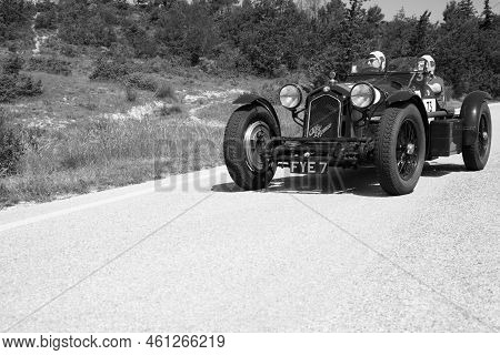 Alfa Romeo 8C 2300 Monza 1933 On An Old Racing Car In Rally Mille Miglia 2022 The Famous Italian His