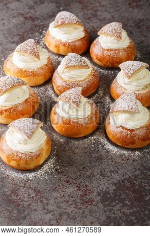 Semla Vastlakukkel Fastelavnsbolle Fastlagsbull, Semlor, Traditional Scandinavian And Estonian Carda