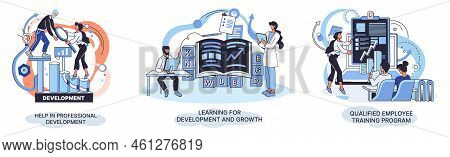Help In Professional Development. Qualified Employee Training Program. Learning For Software Develop