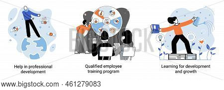 Help In Professional Development. Qualified Employee Training Program. Learning For Software Develop