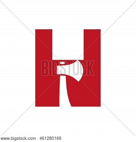 Initial Letter H Axe Logo Design Vector Template. Axe Logo Symbol