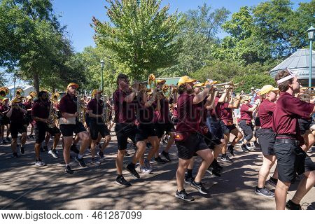 St. Paul, Minnesota - September 3, 2022: Students From The University Of Minnesota Marching Band Per