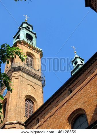 Towers Of The Basilica Of Our Lady Of Piekary Slaskie, Poland