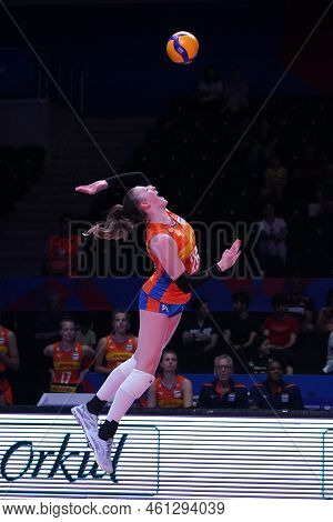 Ankara, Turkiye - June 05, 2022: Dambrink Elles Serves During Serbia Vs Netherlands Vnl Pool Match I