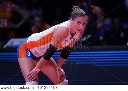 Ankara, Turkiye - June 05, 2022: Schoot Myrthe In Serbia Vs Netherlands Vnl Pool Match In Ankara Are