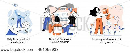 Help In Professional Development. Qualified Employee Training Program. Learning For Software Develop