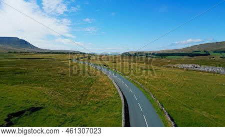 Beautiful Landscape Of Yorkshire Dales National Park - Drone Photography