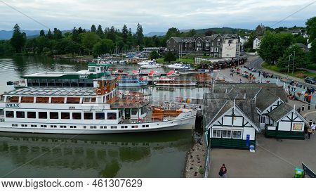 Windermere In The Lake District National Park - Aerial View - Windermere, United Kingdom - August 17