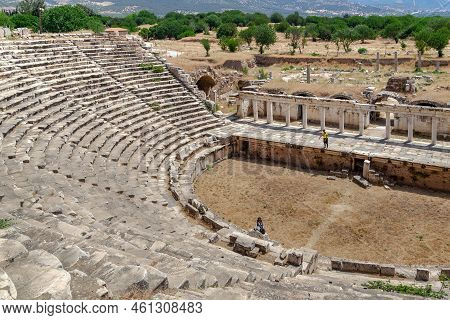 Geyre, Turkey - May 30, 2021: This Is A Preserved Theater In The Ruins Of Elin Aphrodisias.