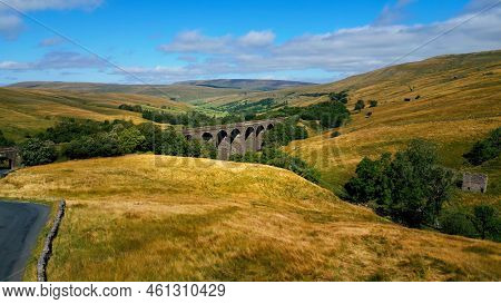 Beautiful Viaduct In The Yorkshire Sales National Park - Drone Photography