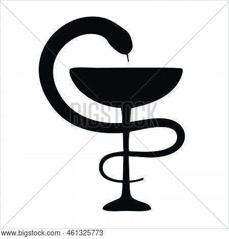 Icon Vector. Caduceus Icon Pharmacy Symbol Logo Template. Healthcare & Medical.