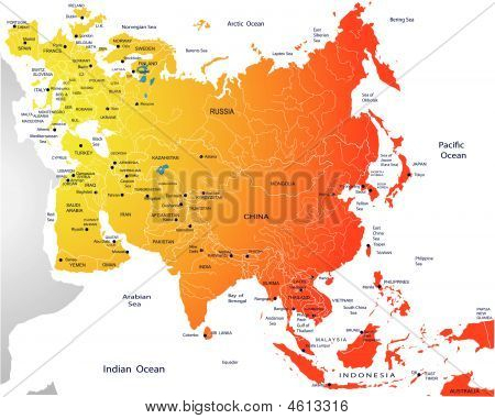 Eurasia poliittinen kartta