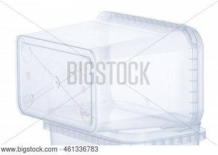 Transparent Plastic Rectangular Container With Transparent Lid - 1000 Ml, Square Plastic Containers 