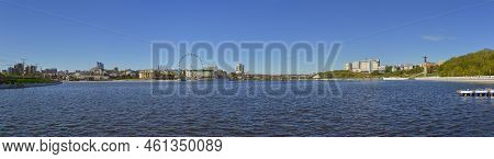 Cheboksary, Russia, 13.05.2022. The Capital Of The Chuvash Republic. Volga River Bay In The Historic