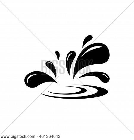 Vector Icon Set Of Urrent Drops, Waves, Tears, Spray, Nature Splashes Isolated On White Background. 