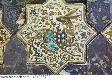 Antique Wall Tiles. Selkuj Period. 13th Century. Konya, Turkey