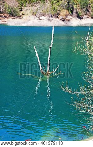 Landscape Of Lake Tsivlou Achaia Peloponnese Greece