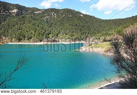 Landscape Of Lake Tsivlou Achaia Peloponnese Greece